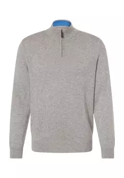 Мужские шелковые кашемировые брюки с контрастным воротником GALERIA, цвет 3 Grey Mel 75484