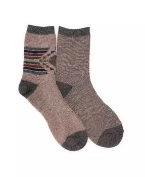 Мужские шерстяные носки 6 дюймов (упаковка из 2 пар) MUK LUKS, бежевый