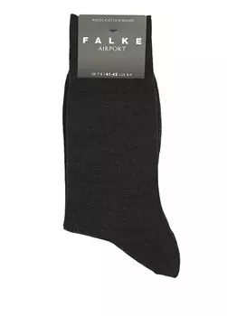 Мужские шерстяные носки Airport Falke, антрацит