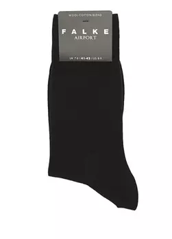 Мужские шерстяные носки Airport Falke, черный