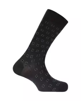 Мужские шерстяные носки с геометрическими фигурками темно-синего цвета Punto Blanco