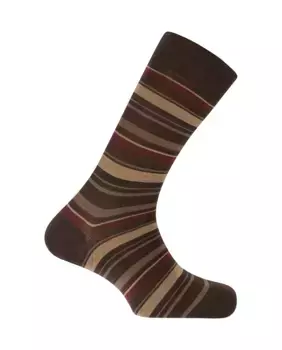 Мужские шерстяные носки с коричневой полоской Punto Blanco