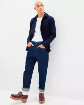 Мужские широкие джинсы Gap, темно-синий