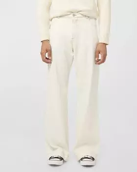 Мужские широкие джинсы Glen Carpenter DL1961, цвет Eggshell