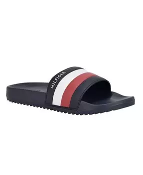 Мужские шлепанцы для бассейна Rozi Global Stripe с брендингом Tommy Hilfiger, синий