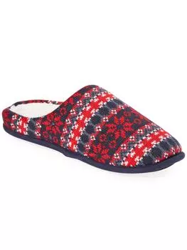Мужские шлепанцы Fair Isle без шнуровки Club Room, цвет Red/Navy