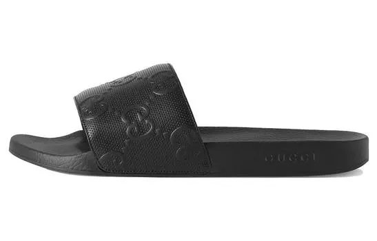 Сандалии GUCCI GG Slide Demetra Black