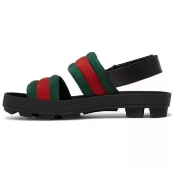 Шлепанцы мужские Gucci, черный / красный / зеленый