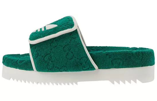 Шлепанцы мужские Gucci x Adidas, зеленый