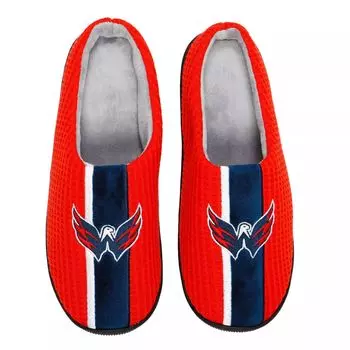 Мужские шлепанцы из пены с эффектом памяти FOCO Red Washington Capitals Team Stripe