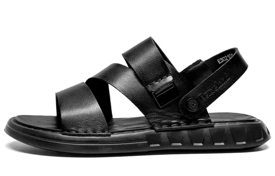 Мужские шлепанцы LEAVELAND, Черный