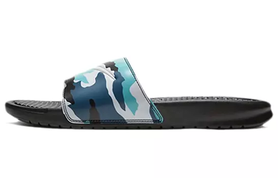 Шлепанцы и сланцы Nike Benassi Jdi Print Slide 'Black Blue Camo'