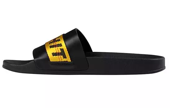 Шлепанцы мужские Off-White с нашивкой, черный