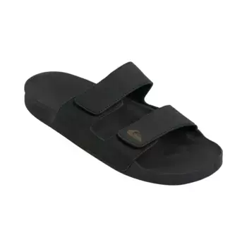 Мужские шлепанцы Quiksilver Rivi из кожи, чёрный