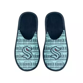 Мужские шлепанцы с логотипом FOCO Seattle Kraken Scuff