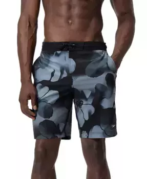 Мужские шорты-бермуды Bondi Basin с абстрактным принтом и завязками, длина 9" Speedo, серебряный