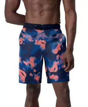 Мужские шорты-бермуды Bondi Basin с абстрактным принтом и завязками, длина 9" Speedo, коричневый/бежевый