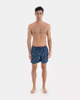 Мужские шорты-бермуды для плавания с принтом лодки Massana, синий