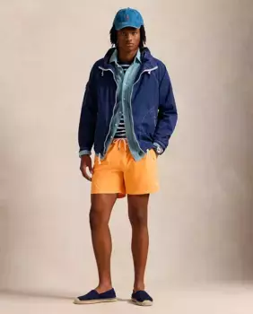 Мужские шорты-бермуды для плавания с регулируемой талией Polo Ralph Lauren, светло-оранжевый