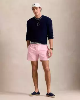 Мужские шорты-бермуды для плавания с регулируемой талией Polo Ralph Lauren, розовый