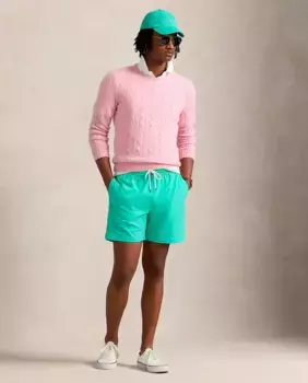Мужские шорты-бермуды для плавания с регулируемой талией Polo Ralph Lauren, мятно-зеленый