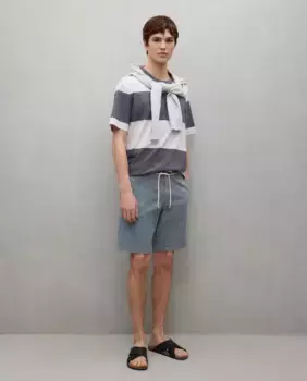 Мужские шорты-бермуды из эластичного хлопка Easy Wear, синий