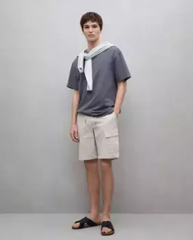 Мужские шорты-бермуды из эластичного хлопка с множеством карманов Easy Wear, цвет 850 Piedra