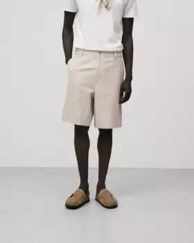 Мужские шорты-бермуды из европейского льна с карманами Adolfo Dominguez, натуральный