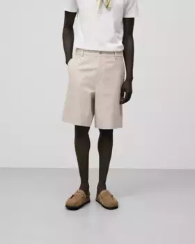 Мужские шорты-бермуды из европейского льна с карманами Adolfo Dominguez, натуральный