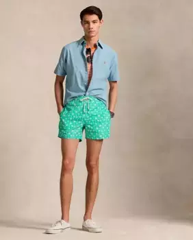 Мужские шорты-бермуды облегающего кроя с эластичной талией Polo Ralph Lauren, мятно-зеленый