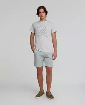 Мужские шорты-бермуды обычного кроя с застежкой на пуговицы Scalpers, светло-серый