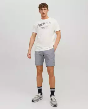 Мужские шорты-бермуды прямого кроя с карманами Jack & Jones, синий