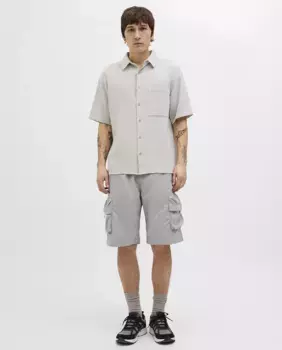 Мужские шорты-бермуды с боковыми карманами и завязками Jack & Jones, серый