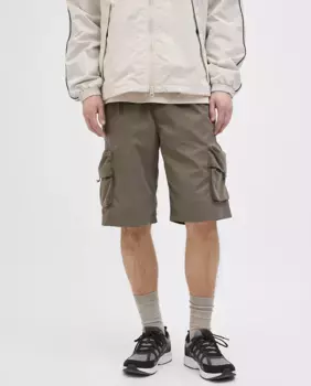 Мужские шорты-бермуды с боковыми карманами и завязками Jack & Jones, темно-зеленый