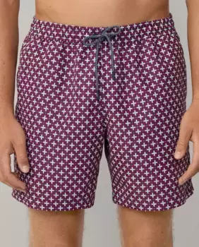 Мужские шорты-бермуды с плиточным принтом Hackett, красный