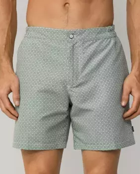 Мужские шорты-бермуды с плиточным принтом Hackett, темно-зеленый