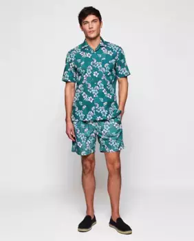 Мужские шорты-бермуды с принтом Mirto, тёмно-синий