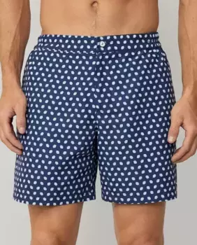 Мужские шорты-бермуды с принтом ракушек Hackett, тёмно-синий