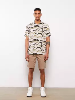 Мужские шорты-бермуды Slim Fit LCW Casual, бежевый