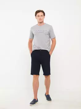 Мужские шорты-бермуды стандартного кроя LCWAIKIKI Classic, темно-синий