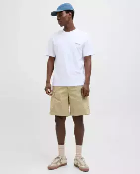 Мужские шорты-бермуды свободного кроя с боковыми карманами Jack & Jones, бежевый