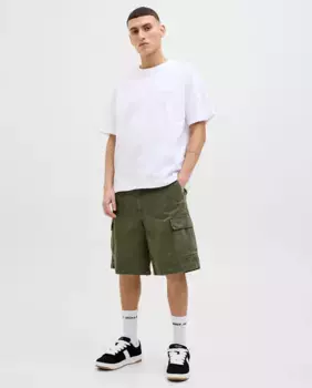 Мужские шорты-бермуды свободного кроя с боковыми карманами Jack & Jones, зеленый