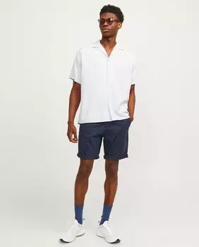 Мужские шорты-бермуды в китайском стиле с принтом Jack & Jones, синий