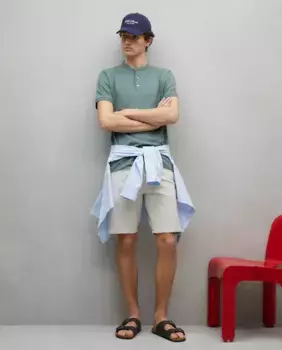 Мужские шорты-бермуды в стиле чинос из эластичного хлопка Easy Wear, цвет Hielo