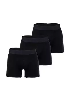 Мужские шорты-боксеры, 3 шт. - BOXER TRIPLE PACK, пояс с логотипом, натуральный хлопок Superdry., черный
