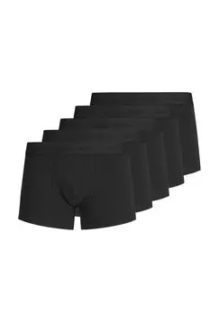 Мужские шорты-боксеры, 5 шт. в упаковке - JACTONE IN TONE TRUNKS, хлопок стрейч JACK & JONES, черный