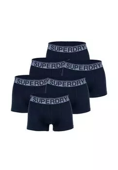 Мужские шорты-боксеры, 6 шт. - TRUNK SIX PACK, пояс с логотипом, натуральный хлопок Superdry., темно-синий