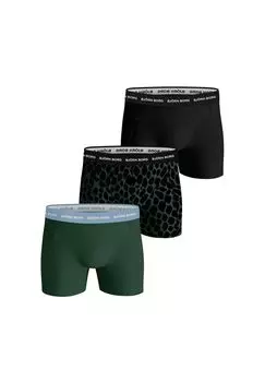 Мужские шорты-боксеры BJRN BORG, комплект из 3 шт. - нижнее белье, шорты, хлопок стрейч, эластичный пояс, логотип, узор, однотонные BJRN BORG, черный