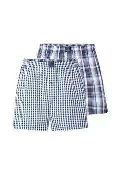 Мужские шорты-боксеры, комплект из 2 шт.: поплин, чистый хлопок, комплект нижнего белья GOTZBURG, синий