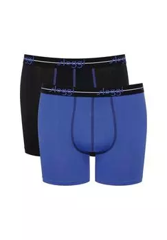 Мужские шорты-боксеры, комплект из 2 шт. - Start Short C2P box хлопок sloggi, цвет Schwarz Blau